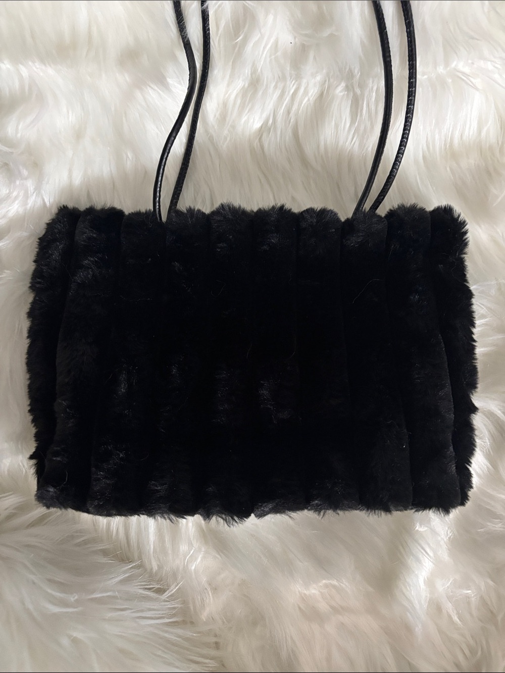 VIP Black Faux Fur Bag - Picture 3 of 8